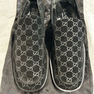 Gucci Black Loafers Slip-On Luxury Shoes